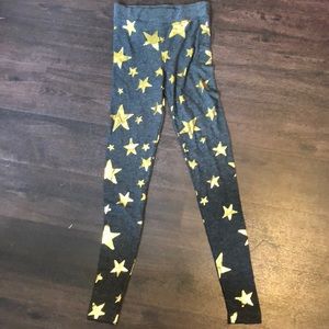 FINAL💵NWT Chaser super soft gold star leggings XS